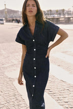 DENIM MIDI-DRESS