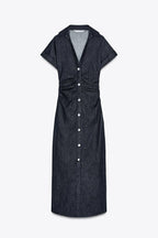 DENIM MIDI-DRESS