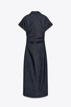 DENIM MIDI-DRESS